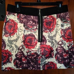 Flower printed skirt